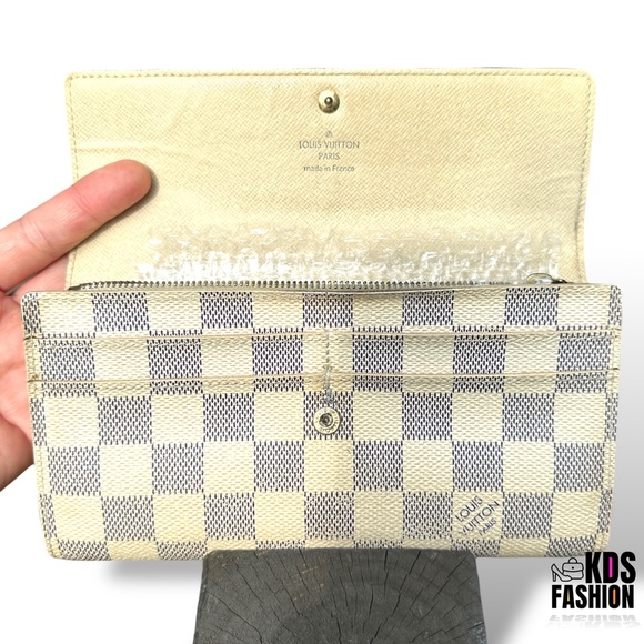 LOUIS VUITTON Damier Azur Portefeuille Sarah Long Wallet TS3101 - Picture 6 of 16